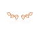 Brinco Ear Cuff Gotas Morganita Banhado a Ouro Rosê - Imagem 1