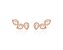 Brinco Ear cuff Gota Vazada Morganita Banhado a Ouro Rosê - Imagem 1