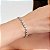 Pulseira Riviera em Corações Cravejados Banhado a Ródio Branco - Imagem 2