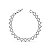 Pulseira Riviera em Corações Cravejados Banhado a Ródio Branco - Imagem 1