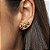Brinco Ear Cuff Trio de Esferas Banhado a Ouro - Imagem 2