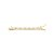 Extensor para Colar Riviera 2 mm Banhado a Ouro - Imagem 1