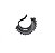 PIERCING LARGO LUXO BAGUETADO BANHADO A RÓDIO NEGRO - Imagem 3