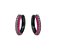 ARGOLA ESMALTADA FUCSIA COM UMA FILEIRA CRAVEJADA BANHADA A RÓDIO NEGRO - Imagem 1