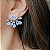 BRINCO EAR JACKET ZIRCÔNIAS LAVANDA BANHADO A RÓDIO BRANCO - Imagem 2