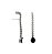 BRINCO EAR HOOK LUXO EM ZIRCÔNIAS BANHADO A RÓDIO BRANCO - Imagem 1