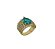 ANEL LUXO COM GOTA TURMALINA BANHADO A OURO - Imagem 1