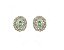 BRINCO OVAL COM PEDRA CENTRAL COLORS BANHADA A OURO - Imagem 1