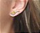 BRINCO  EAR CUFF COM GOTA YELLOW BANHADO A RÓDIO NEGRO - Imagem 2