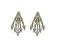 BRINCO EAR JACKET COM GOTAS BANHADO A OURO - Imagem 1