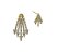 BRINCO EAR JACKET COM GOTAS BANHADO A OURO - Imagem 3