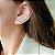 BRINCO EAR CUFF ZIRCONIAS CRISTAIS BANHADO A RÓDIO BRANCO - Imagem 2