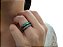 ANEL ESMALTADO VERDE COM CORAÇÕES CRAVEJADOS BANHADA A RÓDIO NEGRO - Imagem 3