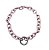 COLAR PINK CHAIN COM ELO CENTRAL EM RÓDIO - Imagem 1