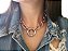 COLAR PINK CHAIN COM ELO CENTRAL EM RÓDIO - Imagem 4