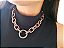 COLAR PINK CHAIN COM ELO CENTRAL EM RÓDIO - Imagem 2