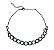 CHOKER ELOS COM LATERAIS RÍGIDAS BANHADA RÓDIO NEGRO - Imagem 1