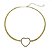 CHOKER MALHA LAMINADA COM CORAÇÃO VAZADO BANHADO A OURO - Imagem 1