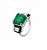 ANEL RESINADO QUADRADO ESMERALDA FUSION BANHADO A RÓDIO BRANCO - Imagem 1