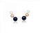 BRINCO EAR CUFF COM PÉROLAS EM TRÊS TONS BANHADO A RÓDIO - Imagem 1
