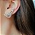 BRINCO EAR CUFF COM ZIRCÔNIAS CRISTAIS E PEDRA CABOCHÃO - Imagem 2