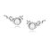 BRINCO EAR CUFF COM ZIRCÔNIAS CRISTAIS E PEDRA CABOCHÃO BANHADO A RÓDIO - Imagem 1