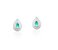 BRINCO GOTA ESMALTADA BRANCA COM PEDRA CABOCHÃO CENTRAL - Imagem 1