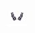 BRINCO EAR CUFF PEQUENO LAVANDA BANHADO A RÓDIO NEGRO - Imagem 1