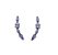 BRINCO EAR CUFF LAVANDA BANHADO A RÓDIO BRANCO - Imagem 1