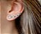 BRINCO EAR CUFF ESTRELAS BANHADO A RÓDIO BRANCO - Imagem 2