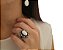 ANEL CABOCHÃO BRANCO BANHADO A RÓDIO NEGRO - Imagem 3