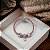 PULSEIRA COURO ROSA BANHADA A RÓDIO - Imagem 2
