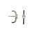 BRINCO EAR HOOK GOTA CENTRAL CRISTAL BANHO DE RÓDIO BRANCO - Imagem 1