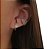 BRINCO EAR HOOK GOTA CENTRAL CRISTAL BANHO DE RÓDIO BRANCO - Imagem 3