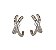 BRINCO EAR HOOK EM X COM CRAVAÇÃO BANHADO A RÓDIO - Imagem 1
