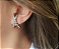 BRINCO EAR HOOK EM X COM CRAVAÇÃO BANHADO A RÓDIO - Imagem 2
