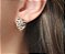 BRINCO LEOPARDO CRAVEJADO PRETO E BRANCO BANHADO A OURO - Imagem 2