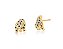 BRINCO LEOPARDO CRAVEJADO PRETO E BRANCO BANHADO A OURO - Imagem 1