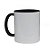 Caneca Fundo e Alça Cores - Preta - Imagem 1