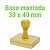 CARIMBO DE MADEIRA 30 X 40 MM MONTADO COM CABO (SEM PERSONALIZAÇÃO) - Kit com 10 unidades - Imagem 1