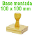 CARIMBO DE MADEIRA 100 X 100 MM MONTADO COM CABO  mm (SEM PERSONALIZAÇÃO) - UNITÁRIO - Imagem 1
