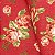 Tecido Círculo Floral Viena Vermelho - 2257 - 0,50cmx1,46 Mts - Imagem 2