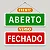 Placa de Sinalização Aberto/Fechado - Imagem 1