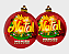 Móbile Bolinha de Natal Personalizado 11x13cm 10und - Imagem 1