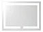 Espelho Para Maquiagem Retangular 50x70cm Led Touch Screen 6000k Branco Frio - Imagem 7