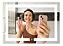 Espelho Para Maquiagem Retangular 50x70cm Led Touch Screen 6000k Branco Frio - Imagem 5