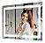 Espelho Para Maquiagem Retangular 50x70cm Led Touch Screen 6000k Branco Frio - Imagem 1