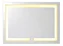 Espelho Para Maquiagem Retangular 50x70cm Led Touch Screen 3000k Branco Quente - Imagem 6