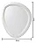 Espelho Led Orgânico 70x58cm Iluminado Touch Screen 3000k Branco Quente - Imagem 3