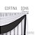 Cortina Combinada com Voal Doha 300x250cm Branca com detalhes Cinza Realce Top Sultan - Imagem 5